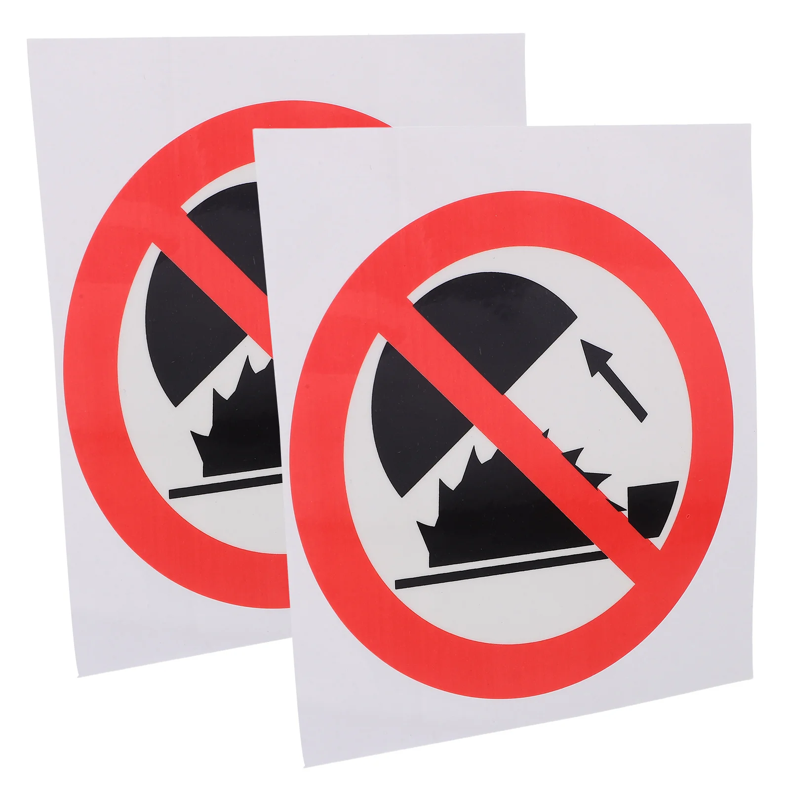 2pcs Stickers Do Not Touch Sign Safety Warning Decals Adhesive Caution Labels Hazardous Zones Security Stickers For Machines