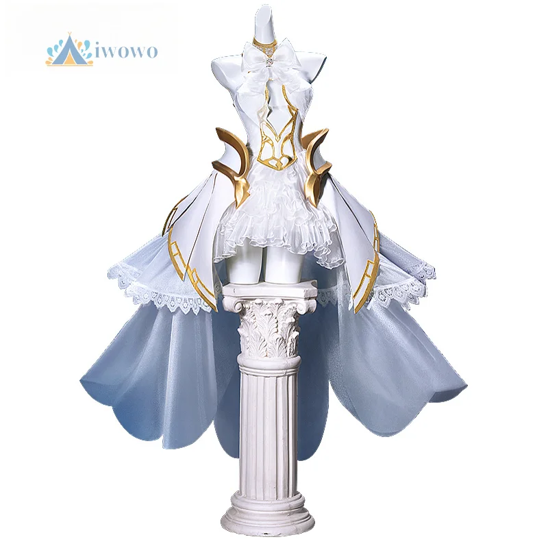 

DATE A LIVE женский карнавальный костюм Tobiichi Origami белое элегантное платье вуаль униформа аниме карнавальный костюм на Хэллоуин