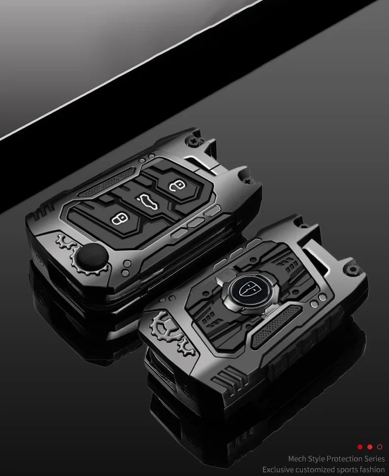 Schlüsseletui aus Zinklegierung für VW Volkswagen Polo Golf 7 Passat Tiguan MK2 Käfer Ateca Caddy T5 Flip Folding Cover Fob Autozubehör – Detail 5