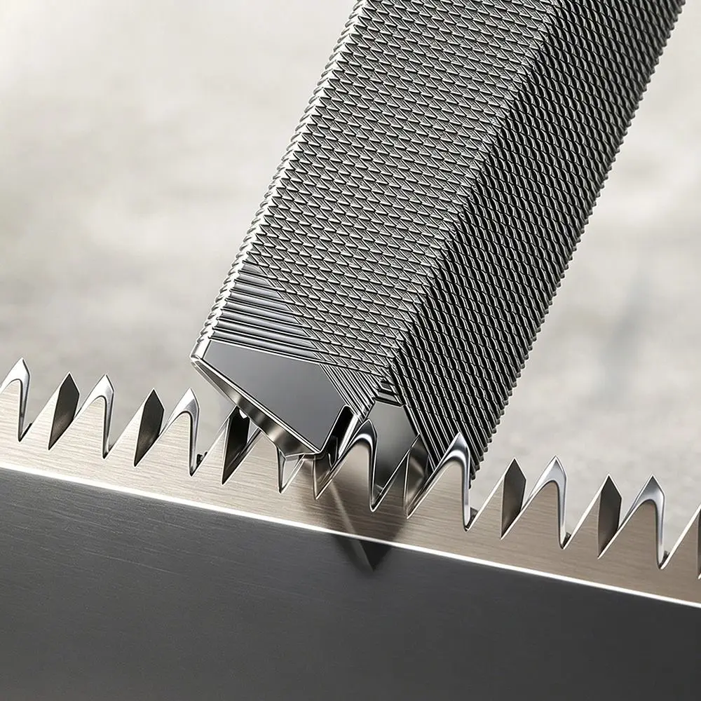 New Metal Deburring Diamond Saw File Fine Tooth Double Grain Rhombus File Wear Resistant Anti Slip Handle Saw File - view 4