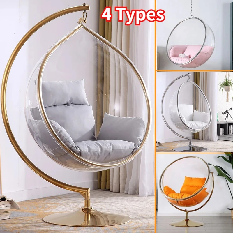 

Hanging Ball Space Chair Glass Ball Indoor Basket Nordic Outdoor Swing Home Stay Transparent Bubble Chair