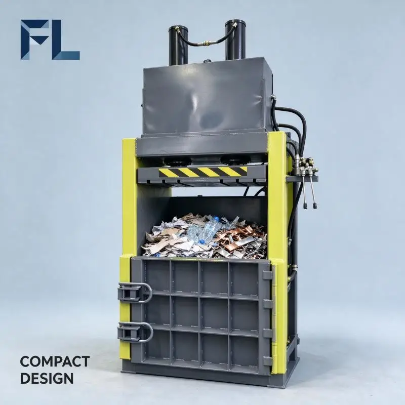 Hydraulic Baler Semi Auto Baling Equipment Overload Protection Design for PET Bottle Scrap Compression Work