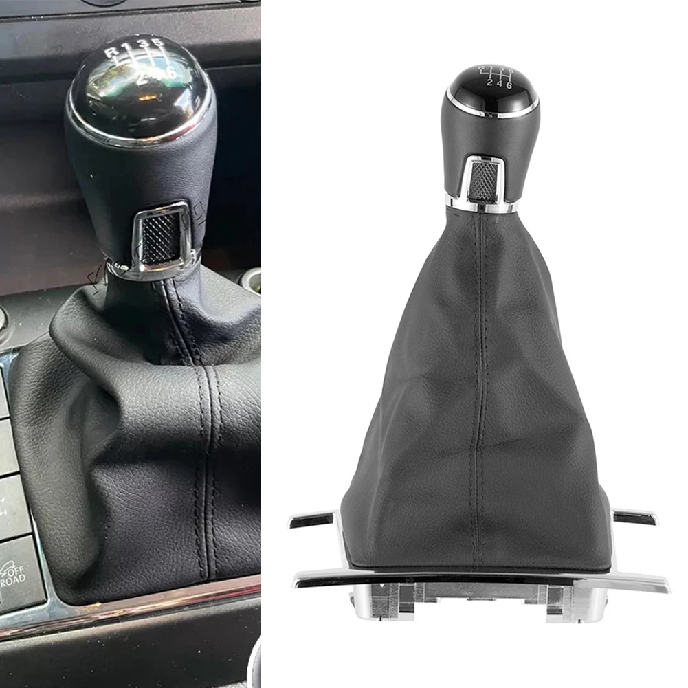 Color Difference Notice Leather Knob Gear Lever Cover Sleek Appearance Smooth Gear Shifting ABS Plastic Durability