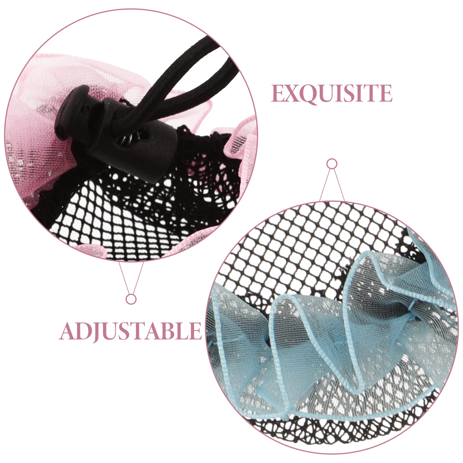 

1 Set Hair Net Bun Hairband Flower Ties Kids Ballet Accessories Dance Recital Daily Wear Cute Comfortable Hairnets Women Kids