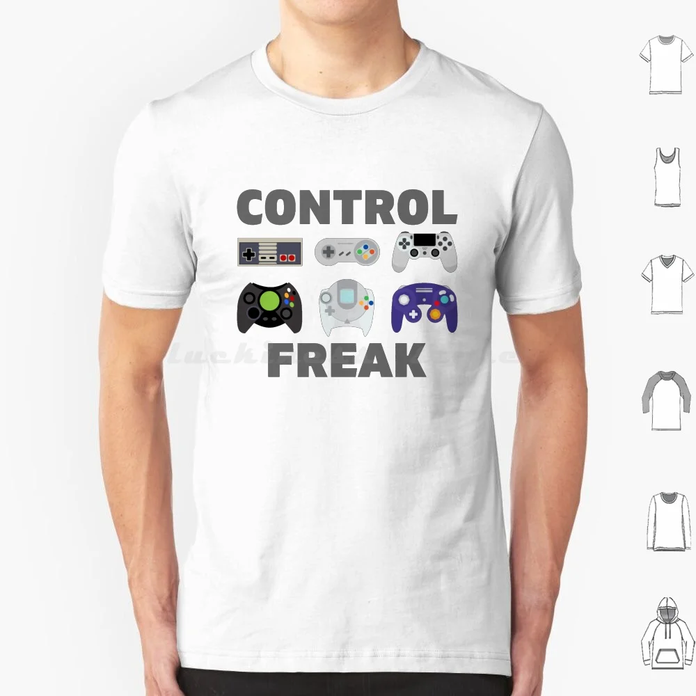 Camiseta de Control Freak de gran tamaño, 100% algodón, Mando de videojuegos, Nes, Ps4, Freak, Super Nes, Super Dreamcast, Gamecube, Retro