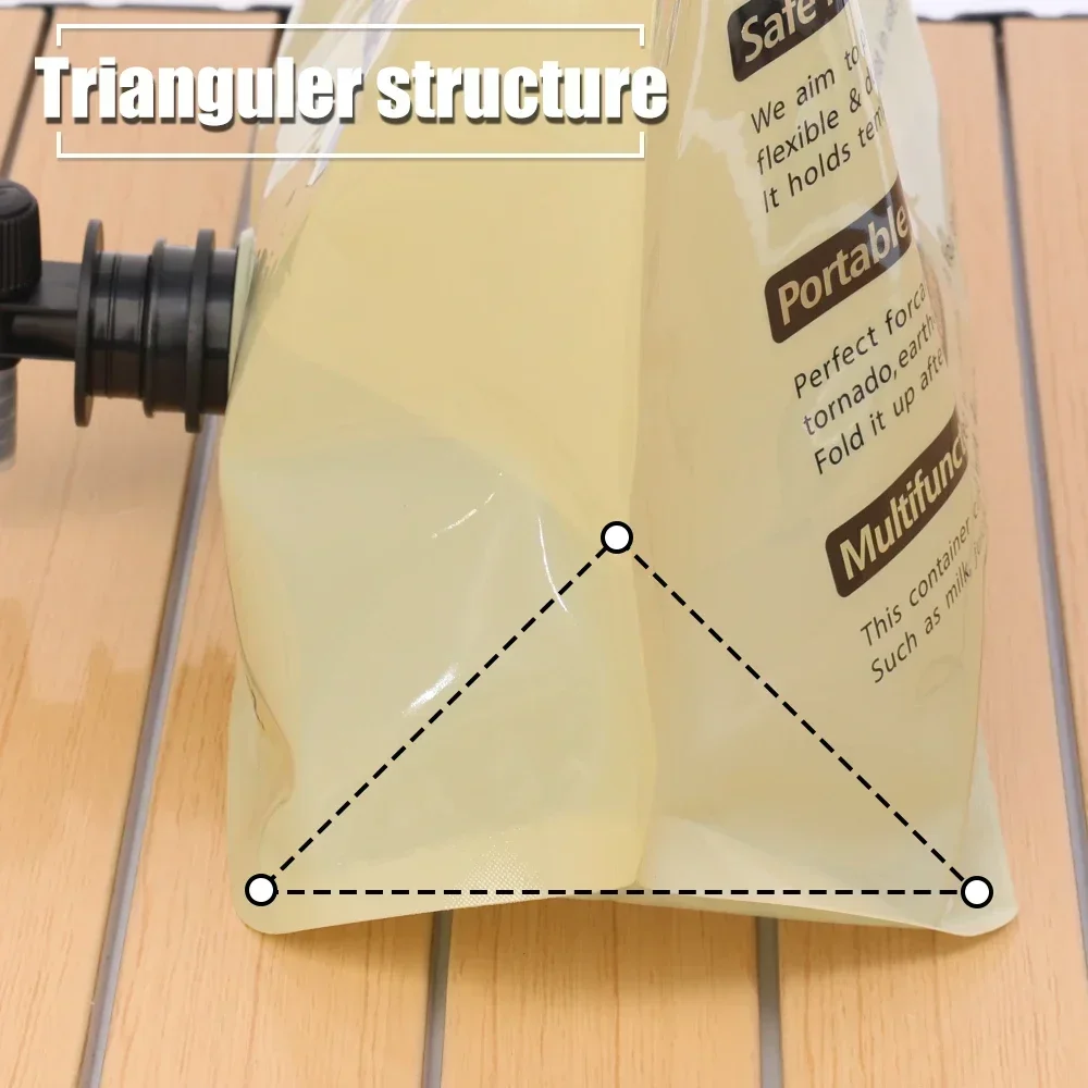 Outdoor Großvolumiger Wasserbeutel 8L Tragbarer Faltbarer Wasserspeicherbeutel Camping Auto Lebensmittelechter Weicher Wasserspeicherbeutel – Detail 10