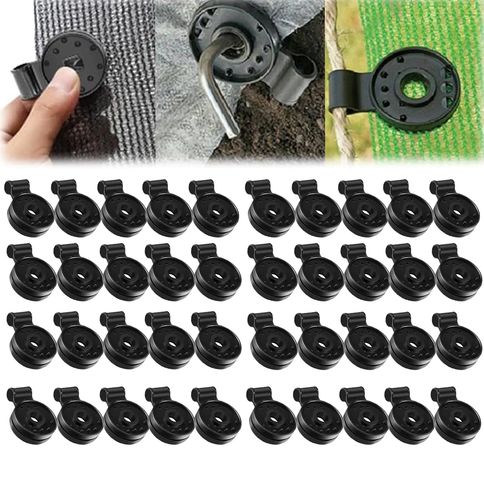 100Pcs Reusable Shade Cloth Lock Grip Clips for Windproof Awning Secure Fastener Garden Farm Outdoor Camping Home Patio Backyard
