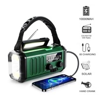 Radio E30 10000mAh FM Emergency Radio LED Portable Radio SOS Alarm Solar Hand Crank Generator AM/FM/NOAA Power Bank 2025