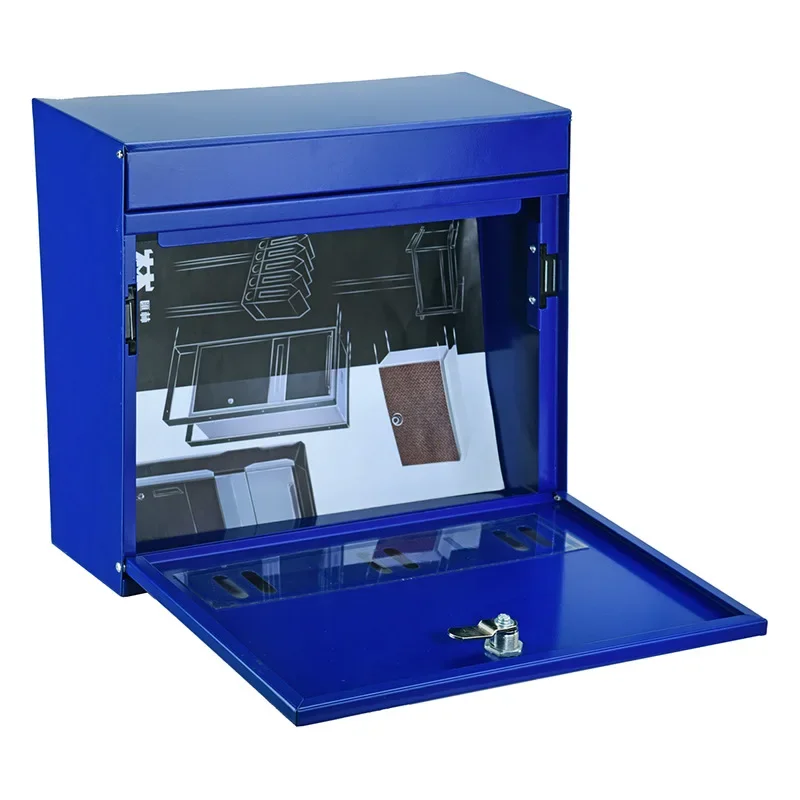 Klein Blue Home Users: External Practical Newspaper Box, Newspaper Mailbox, Locked, Suggestion Box, Suggestion Box