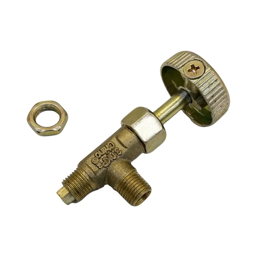 Brass Propane Heater Control Needle Valve With Knob M10x1 Thread For Outdoor Camping Stove Gas Flow Adjustment Replace Part
