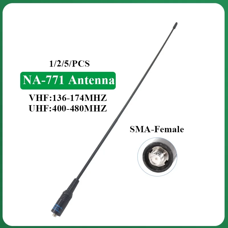 워키토키 안테나 UV-K5 NA-771 SMA-F UHF VHF 136~174 Mhz 400~470Mhz 양방향 라디오 토키 워키 BAOFENG UV-5R용