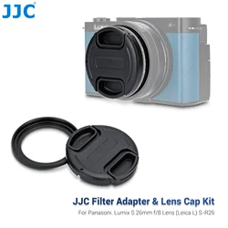JJC Lens Cap Cover Protector For Panasonic Lumix S 26mm f/8 Lens (Leica L) MFR #S-R26 With Filter Adapter