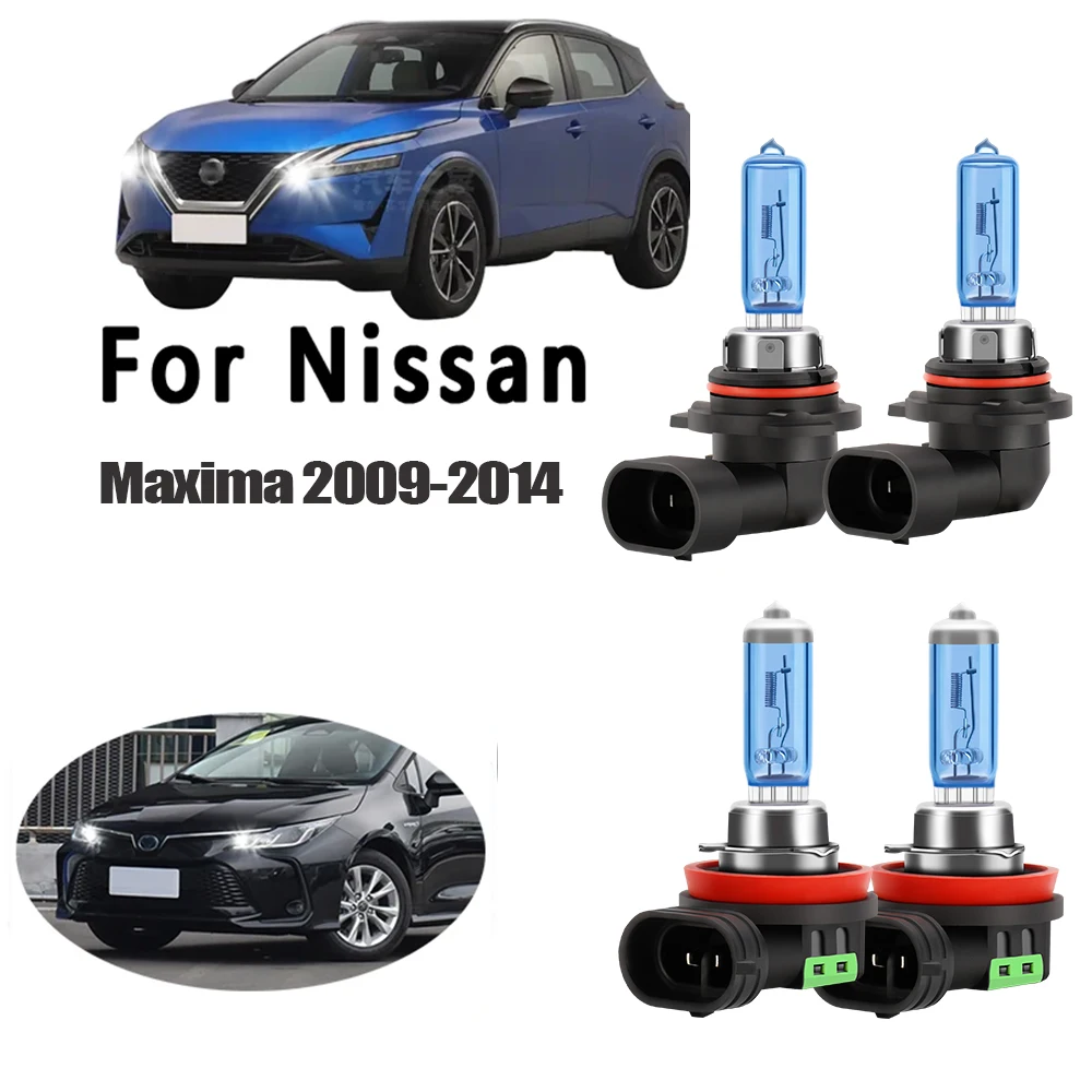 

Для Nissan Maxima 2009-2006 2007 2008 2009 2010 2011 2012 2013 2014 галогенные дальние фары ближнего света 6000k супер белые автомобильные фары