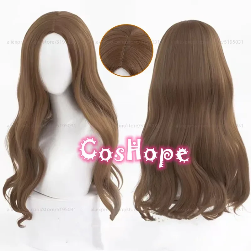 Psychologist Ada Mesmer Cosplay Wig 65cm Long Curly Brown Wig Cosplay Anime Cosplay Wig Heat Resistant Synthetic Wigs