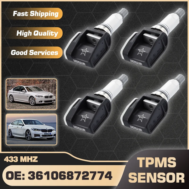 

433 MHz TPMS Tire Pressure Sensor 36106872774 For BMW 5 G30 G31 G38 F90 M5 For BMW 6 G32 GT 2016-2024 36106887140 0009052102