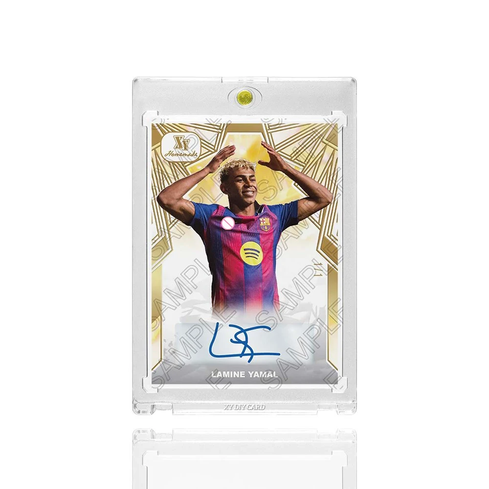 Panini diy caseiro messi neymar jamal bellingham haaland autografado colorido cartão colecionável tijolo futebol presente de aniversário