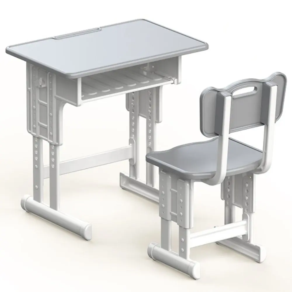 โต๊ะเก้าอี้จำลองสำหรับบ้านตุ๊กตา ของตกแต่งห้องเรียน โต๊ะเรียนขนาดเล็ก ของเล่นบ้านจำลอง ของเล่นสมมติ รุ่นโต๊ะเรียน