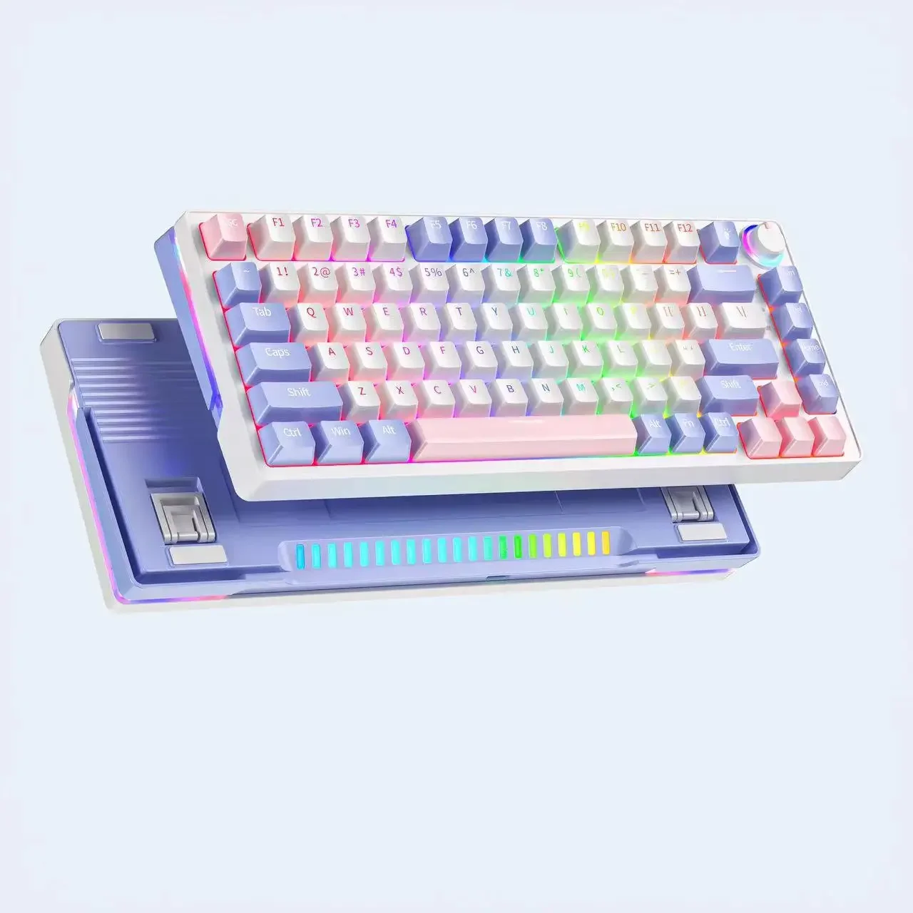 

RGB mechanical keyboard 2.4G wireless and bluetooth and Type-c dispatched hotswap mechanical customized keyboard