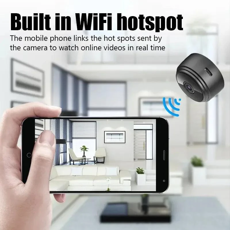 720P HD A9 Mini IP WiFi Camera Intelligent Home Security Monitor With Mobile Remote Application Wireless Indoor Outdoor Surveill