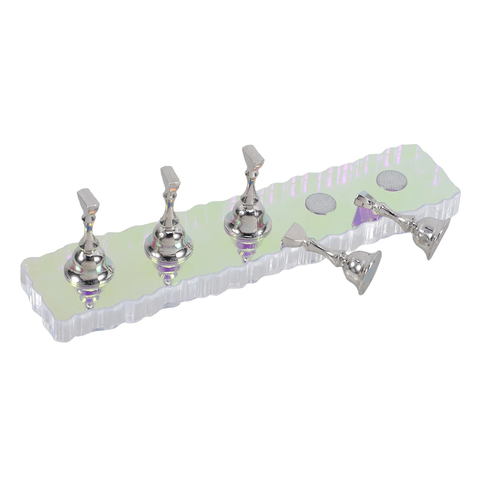 

1Set Lightweight Acrylic Nail Tips Practice Holder Easy Attachment Nail Art Stand for Salon Home Use Gift Idea