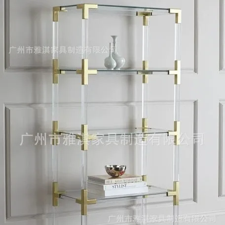 Factory direct sales Acrylic stainless steel bookshelf Acrylic bookcase Acrylic book store display rack