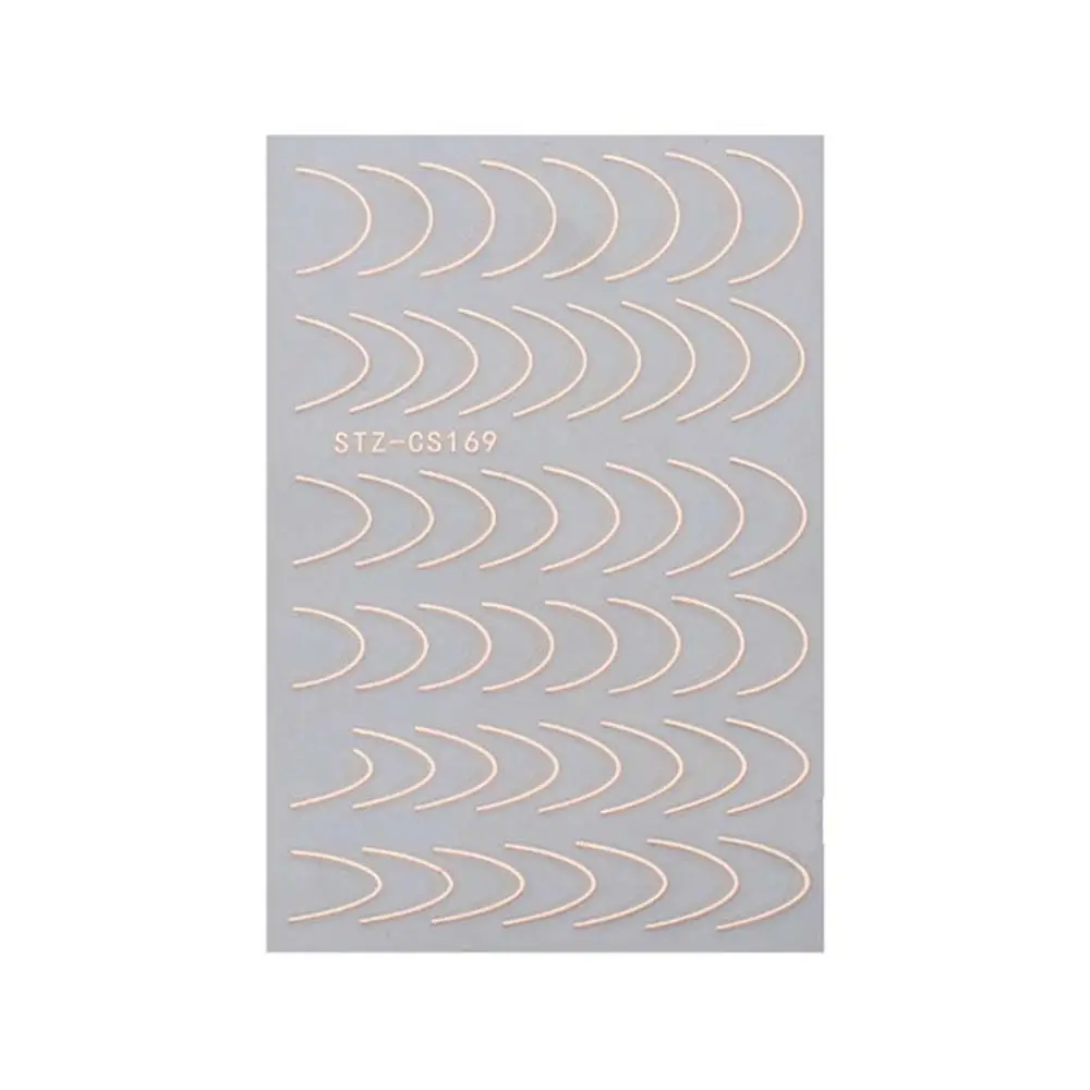 

French Style Geometric Pattern Nails Art Sliders Nail Art Decoration Manicure Stripe Nails Decals 3D Lines Nail Sticker