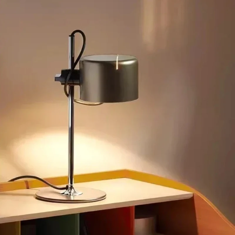 

Iron Art Adjustable Table Light Modern Nordic Mini Coupe Table Lamp for Bedside Bedroom Living Room Yellow Black Design Table La