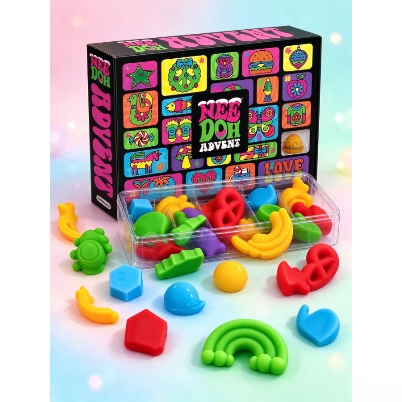 NeeDoh Fidget Toy Advent Calendar 24 Days Mystery Surprise Blind Box Stress Relief Squishy Toy Xmas Holiday Present view 6