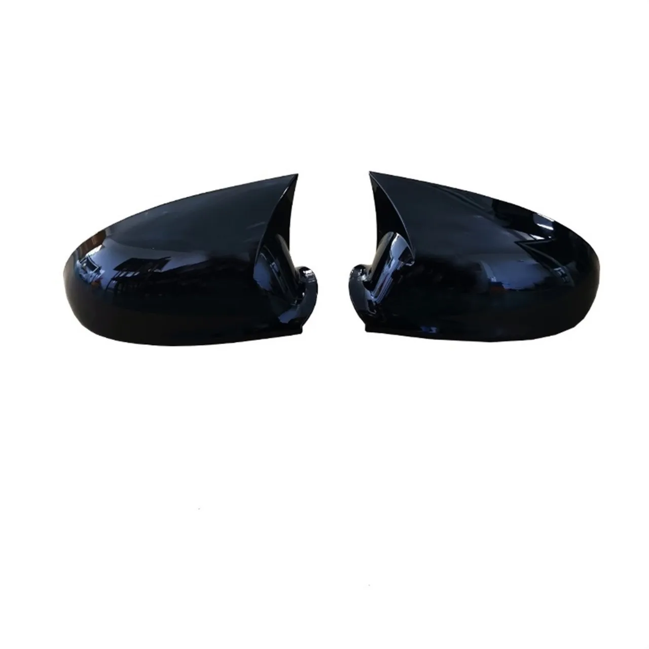 For Volkswagen Golf 5 MK5 Jetta 5 Passat B6 Reverse Mirror Cover Bullhorn Shiny Black