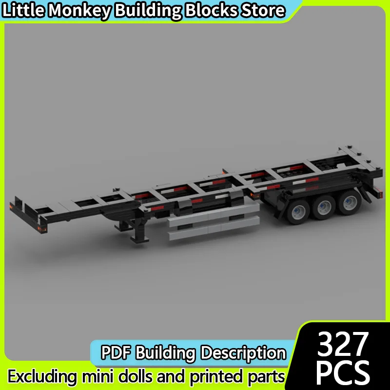 

Модель городской спасательной техники MOC, строительные кирпичи, полуприцеп с низкой кроватью, модульная технология, детские праздничные подарки, сборный игрушечный костюм