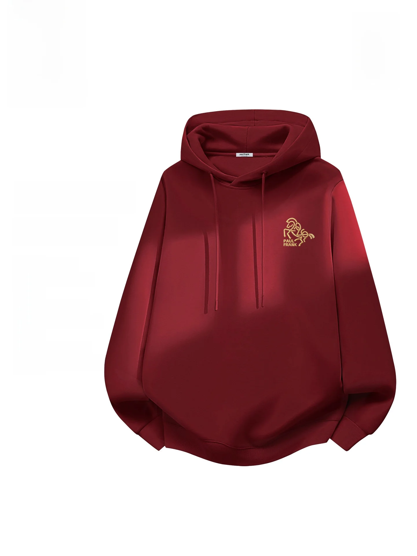 

Мужская толстовка с вышивкой в виде обезьяны, красная, на флисовой подкладке, 2026 год, Год Луи, повседневная, дышащая, для носки на каждый день