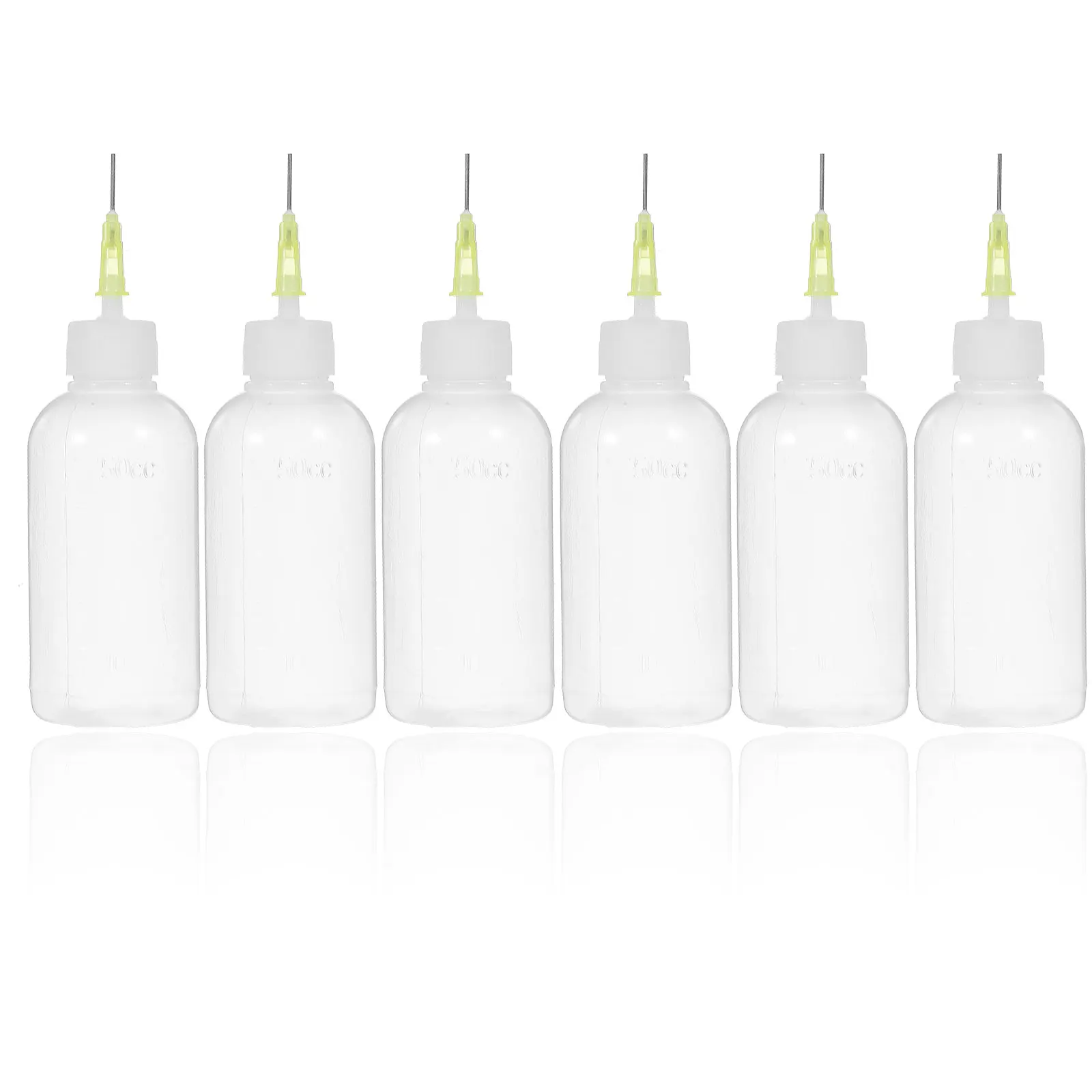 

6 Pcs Dispensing Bottle Dispensers Applicator Bottles Plastic Reusable with Lids
