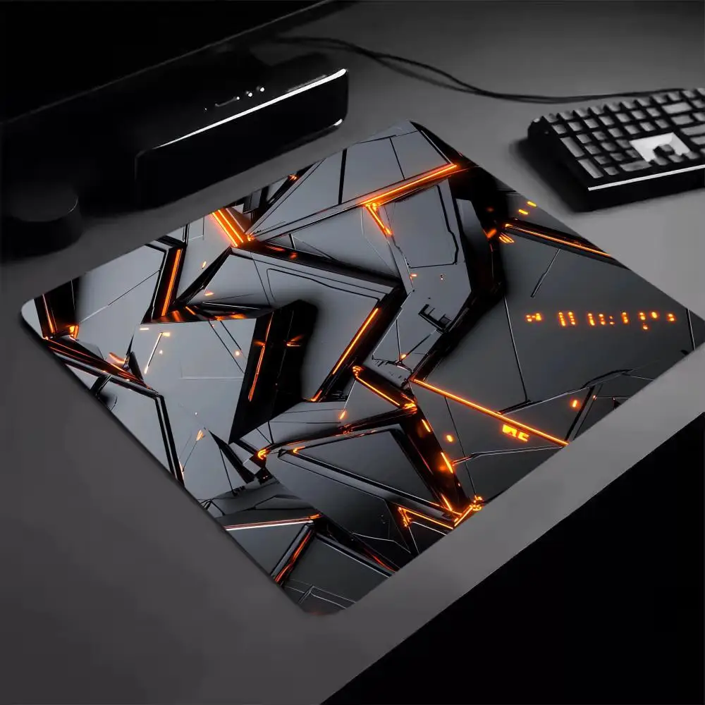 Geometric Abstract Art Pattern Design Mouse Pad Desk Mat With Stitched Edge Rubber Anti-slip Gaming Mat Small Keyboard Mousepad