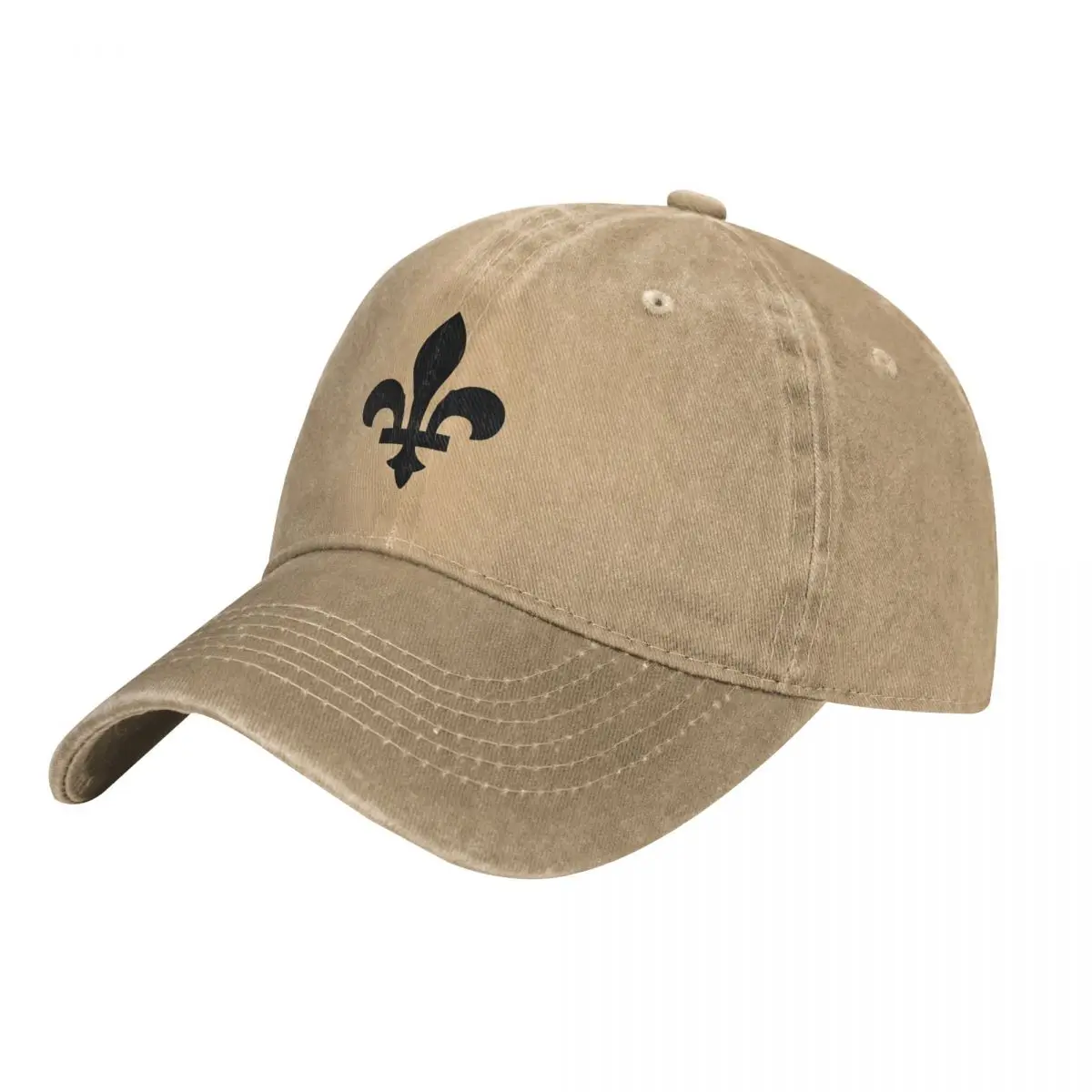 Quebec France Royal Washed Baseball Cap Fleur De Lis Lily Vintage Trucker Hat Couple Women Outdoor Gym Design Baseball Caps