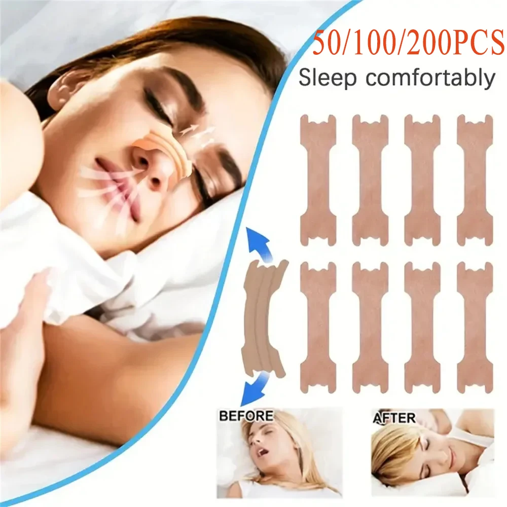 50/100/200/300pcs Breath Nasal Strips Right Way Stop Snoring Anti Snore Nose Strip Easier Better Breathing Good Sleeping Patches