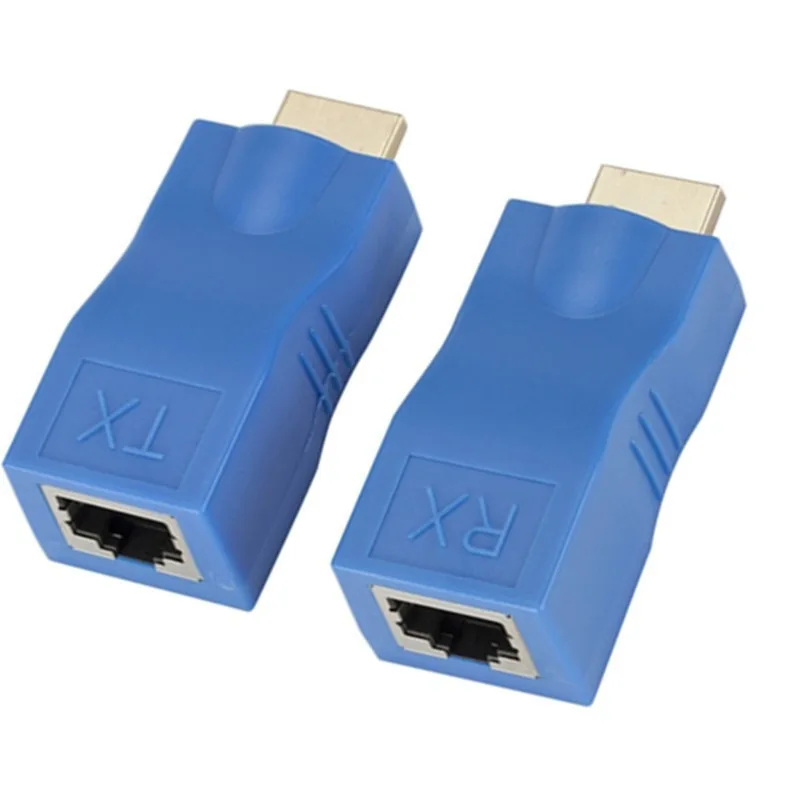 HDMI-compatible Over RJ45 Extender, 30M 60M HDTV Signal Booster Transmitter via Single Network Cable