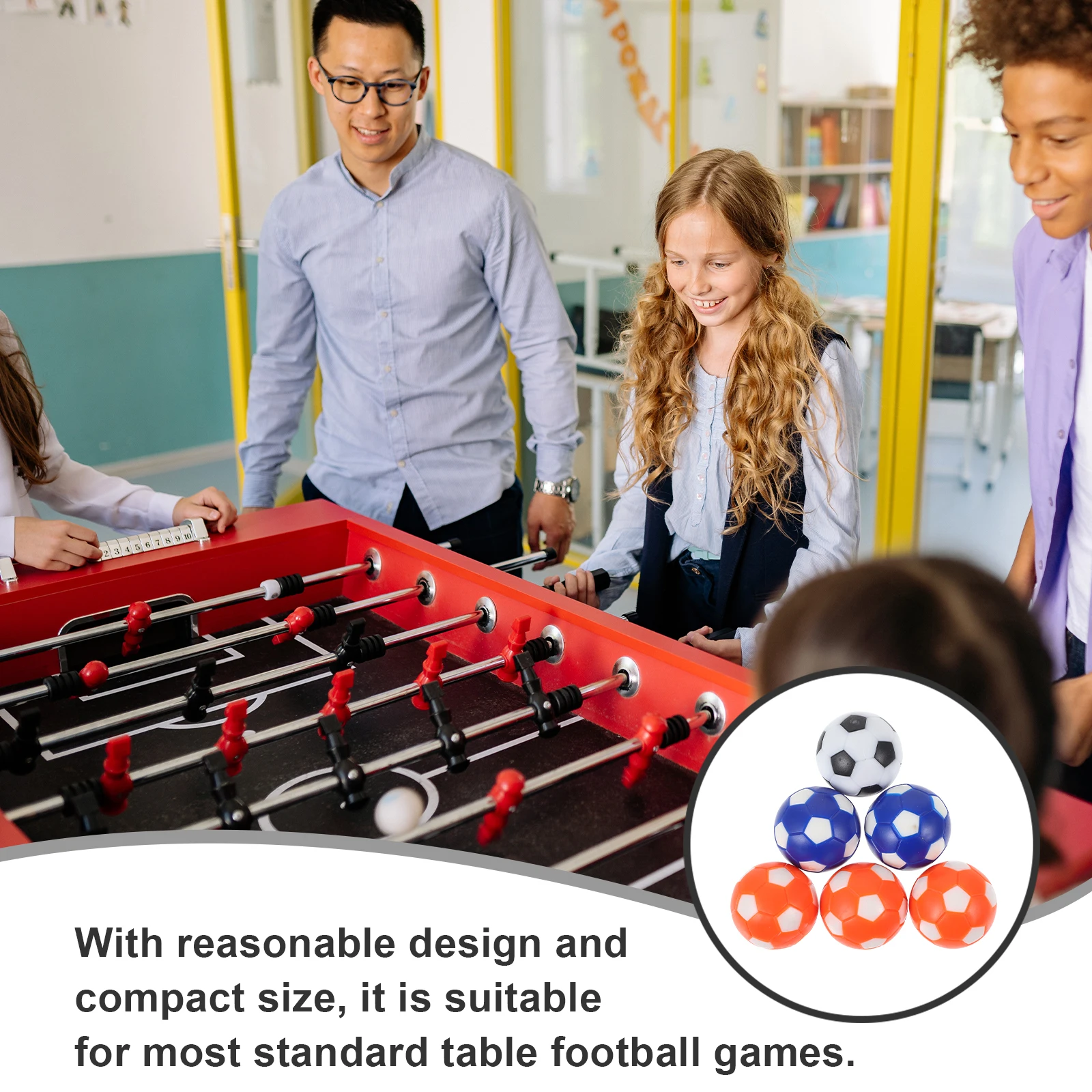 

9pcs Table Football Machine Accessories 28mm Foosball Balls Desk Soccer Game Supplies Mini Size Replacement Parts