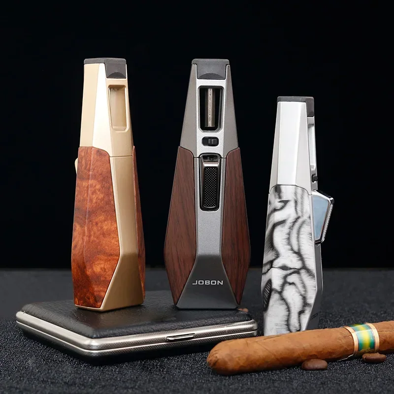 2024 Kitchen Cigar Outdoor Camping BBQ Metal Welding Big Jet Flame Windproof Torch Lighter Without Butane Gas Gifts For Men