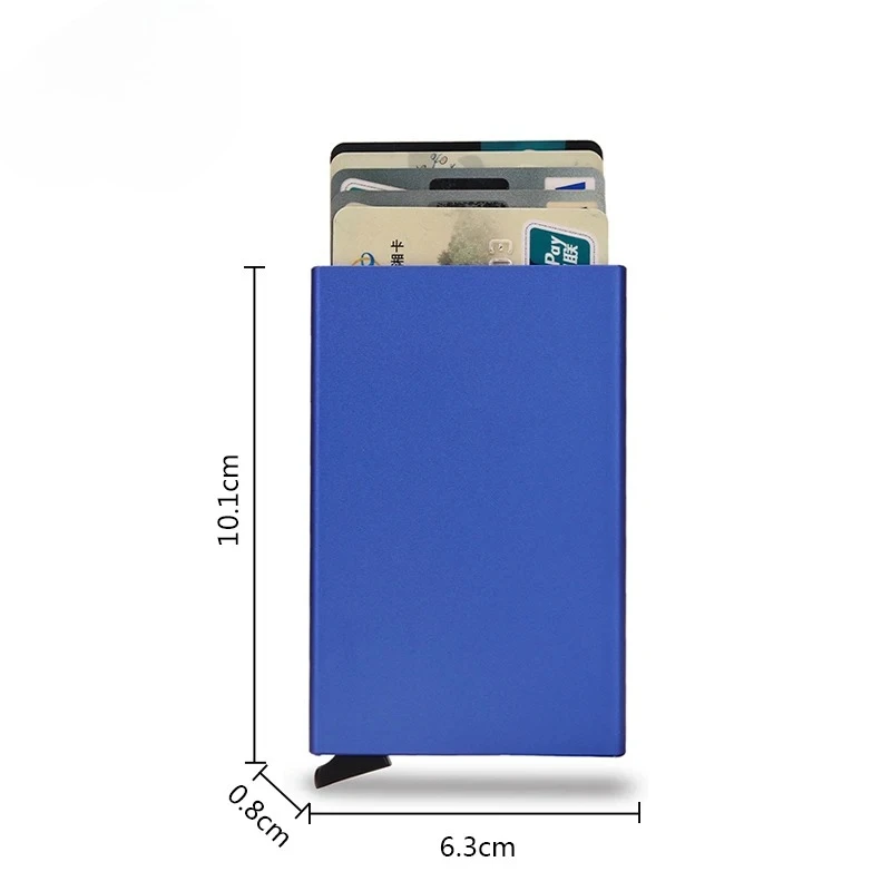 Rfid Smart Wallet Card Holder Metal Thin Slim Men Women Wallets Pop Up Minimalist Wallet Small Black Purse Vallet Walets for Men