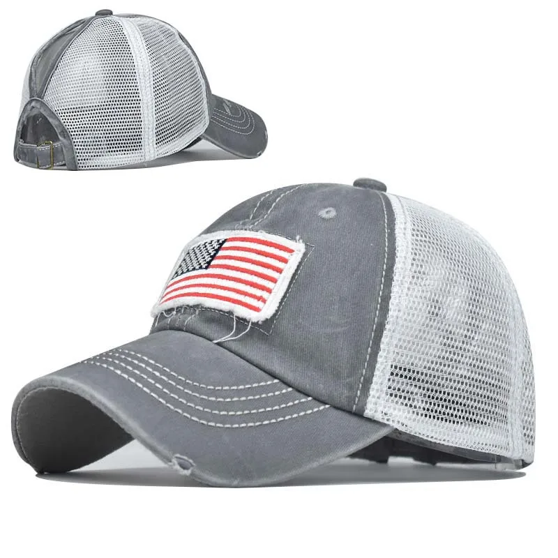 women baseball cap ponytail hats mesh spring summer caps