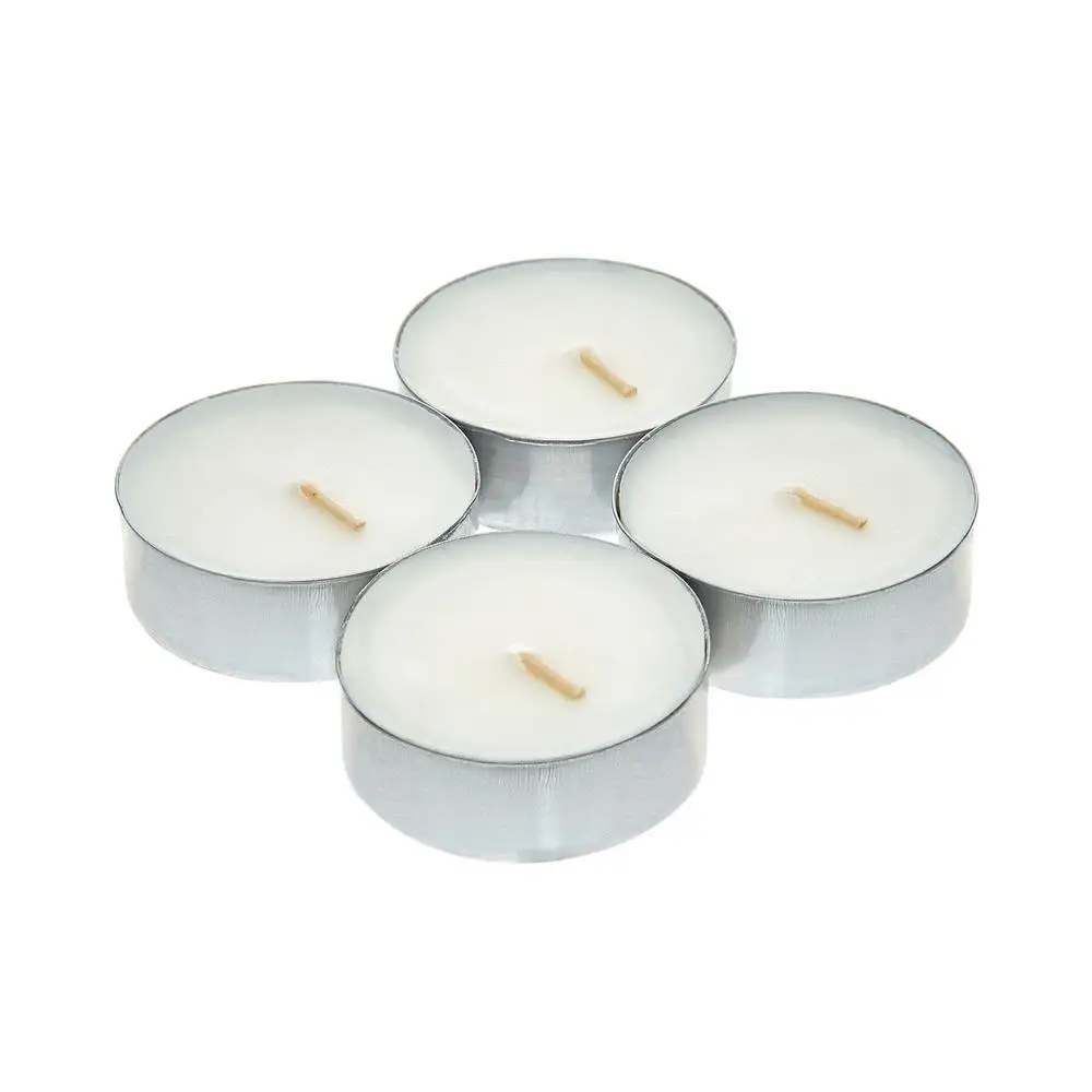 

4 Pcs White Tealight Candle 5x20x2 Cm For Home Living Room Bedroom Decorative Hometextile Home Gift fast Shipping Made In Turkey