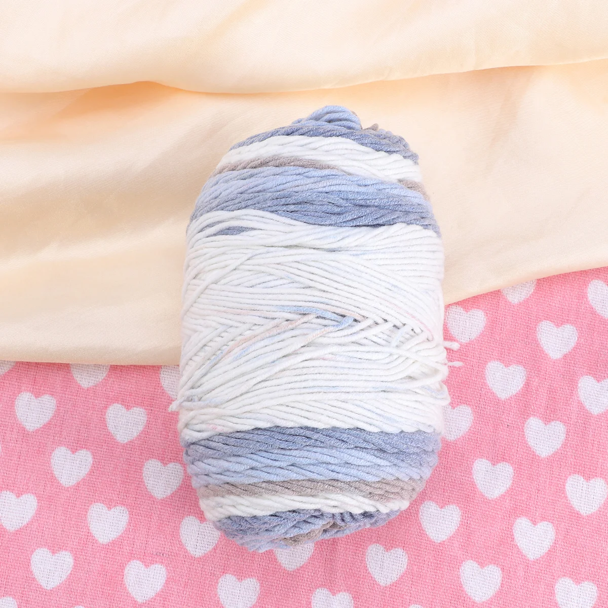 

1 Roll Rainbow Colorful Knitting Wool Premium Cotton Acrylic Blend Anti-Pilling Soft For Scarf Hat Blanket Hand Crochet Diy