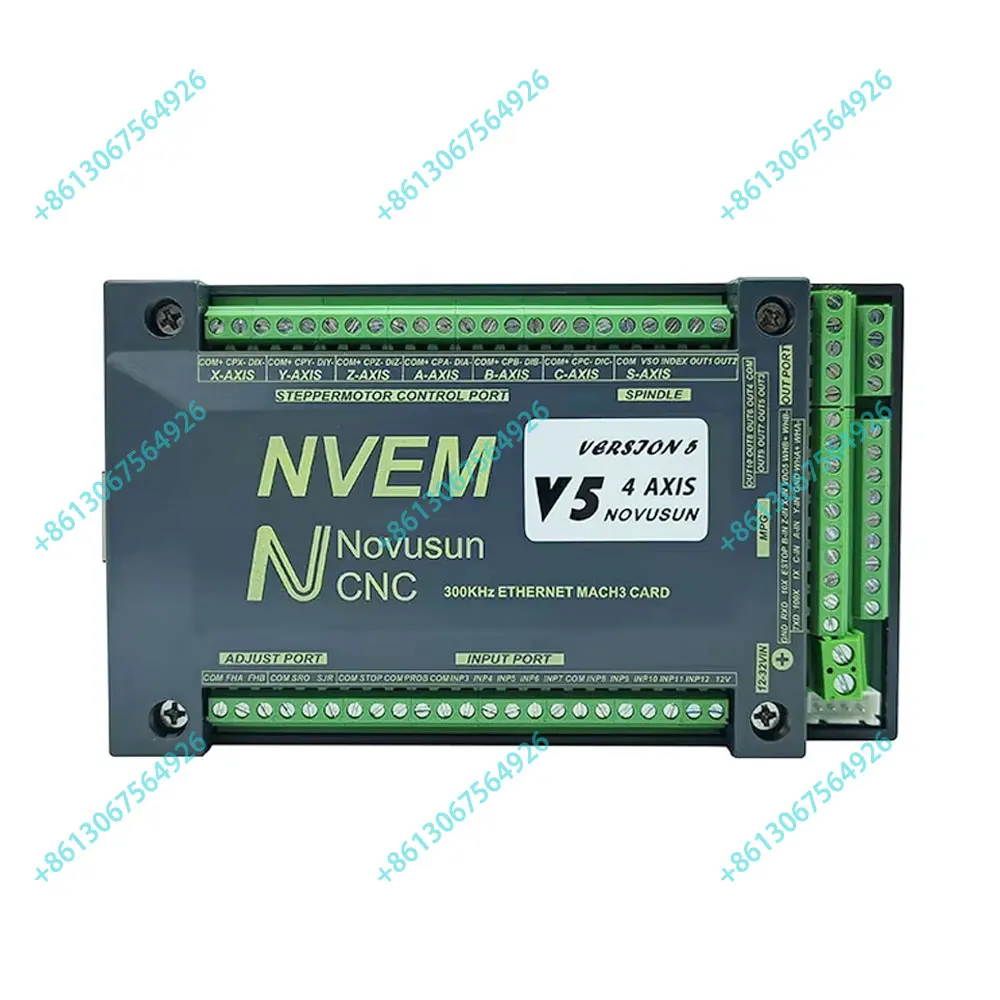 Imagem -05 - Controlador de Movimiento Cnc Mach3 Nvem v5 300k Ejes Ejes Ejes Ejes Función Esclavo Ethernet para Paso a Paso Servomotor