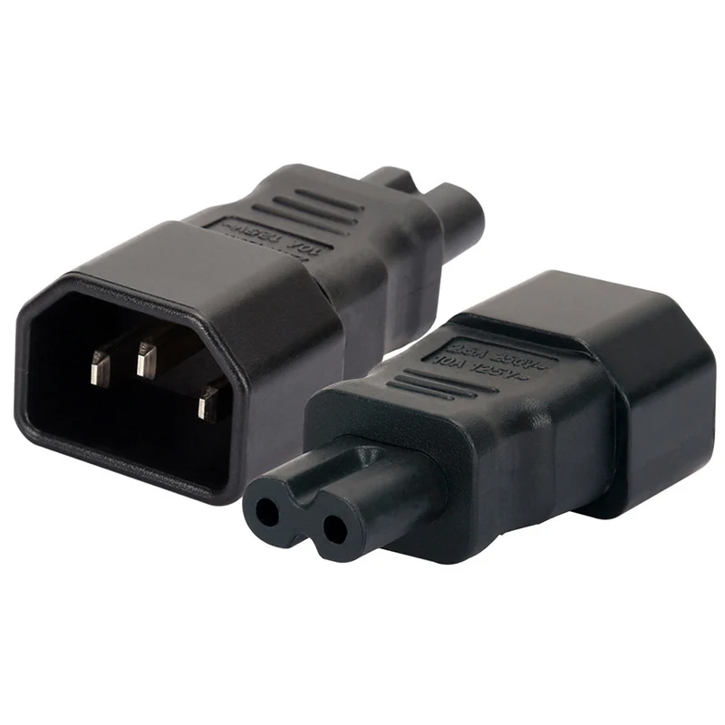 90 Degree Right Angled IEC Angle IEC320 IEC 320 C14 Socket To IEC C7 AC Power Plug Adapter Power Supply Connector Set