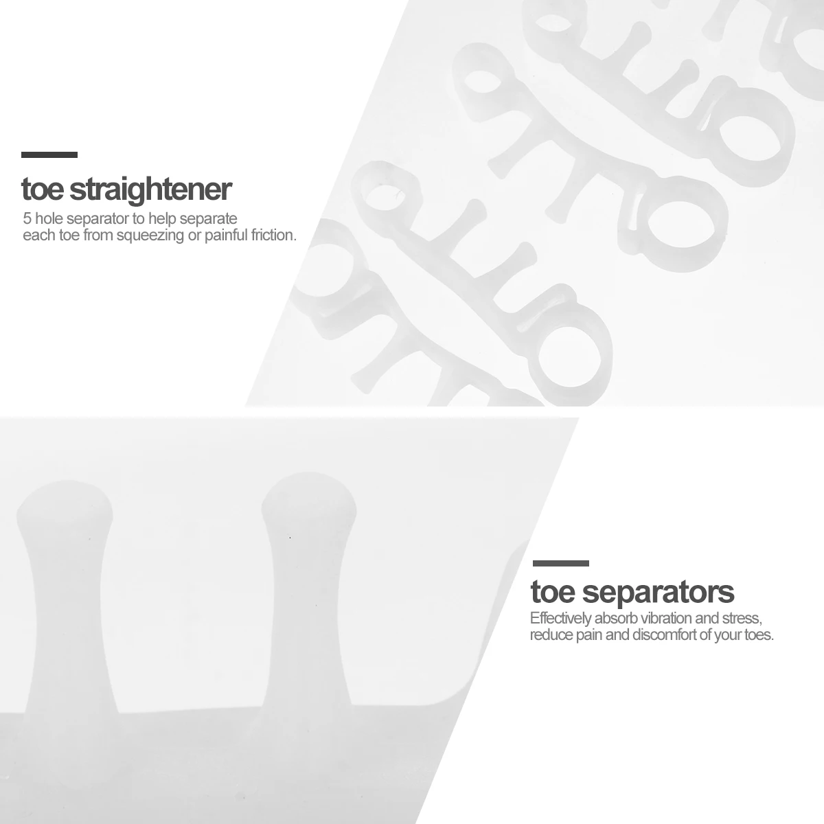 

6pcs Toe Pad Corrector Separators for Men Women Bunions Spacers Toes Splints Straightening Pads Pedicure SEBS Material High