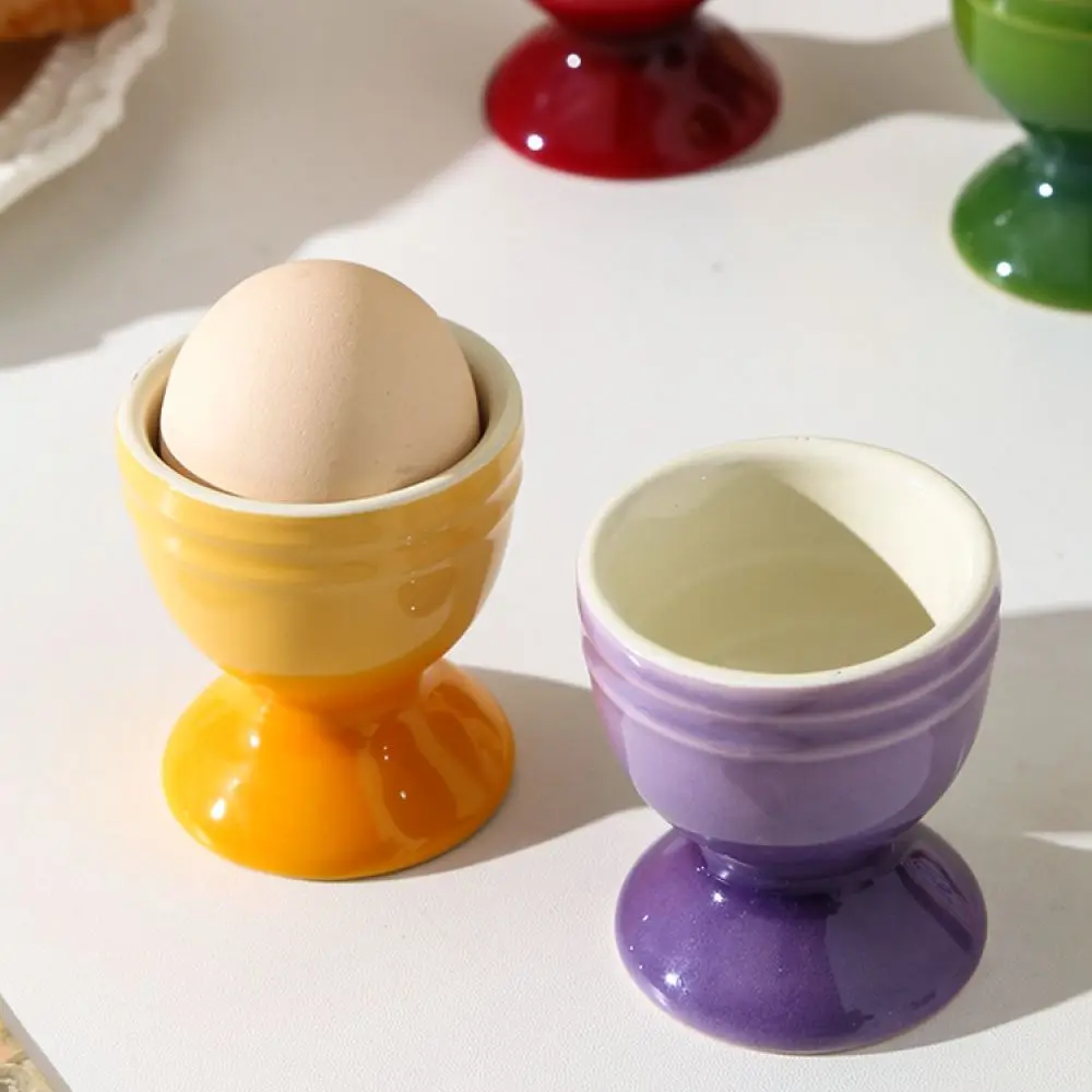 Elegant Porcelain Egg Stand Artistic Round Base Holder Unique Color Transitional Table Decoration For Hotel Restaurant Dining