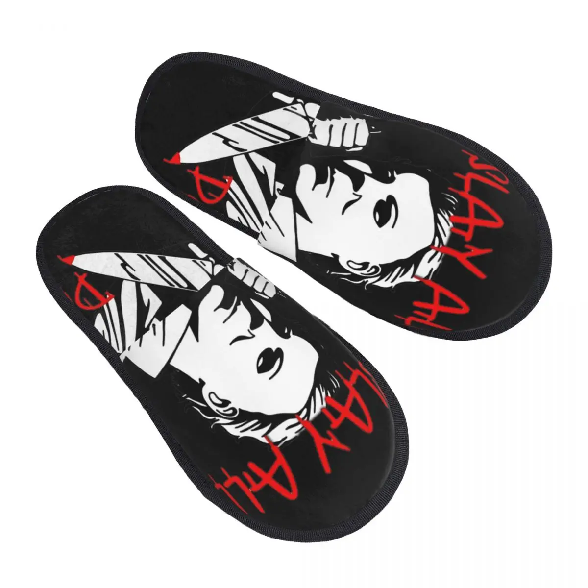 

Casual Horror Film Halloween Michael Myers Knife Men Women Furry slippers Cosy special Home slippers pantoufle homme