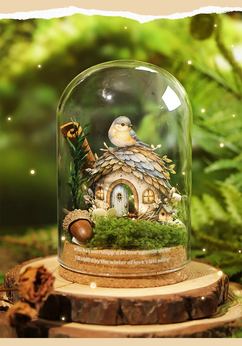 Journal GO 10pcs Fairy Tale Forest House Stickers, Vintage Mushroom Teapot Cottage Decal for Scrapbooking Journaling & Craft DIY