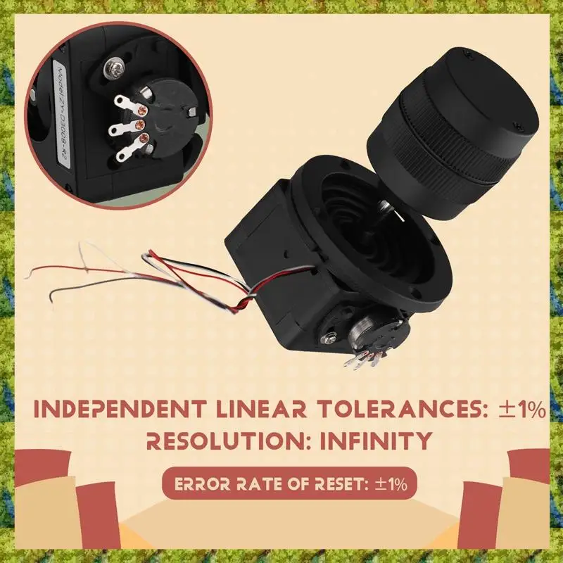 UISN 3-Axis Joystick Potentiometer ZY-D300B-R2 5K 3D Security Yuntai Control Ball Machine Keyboard Monitor Joystick Black