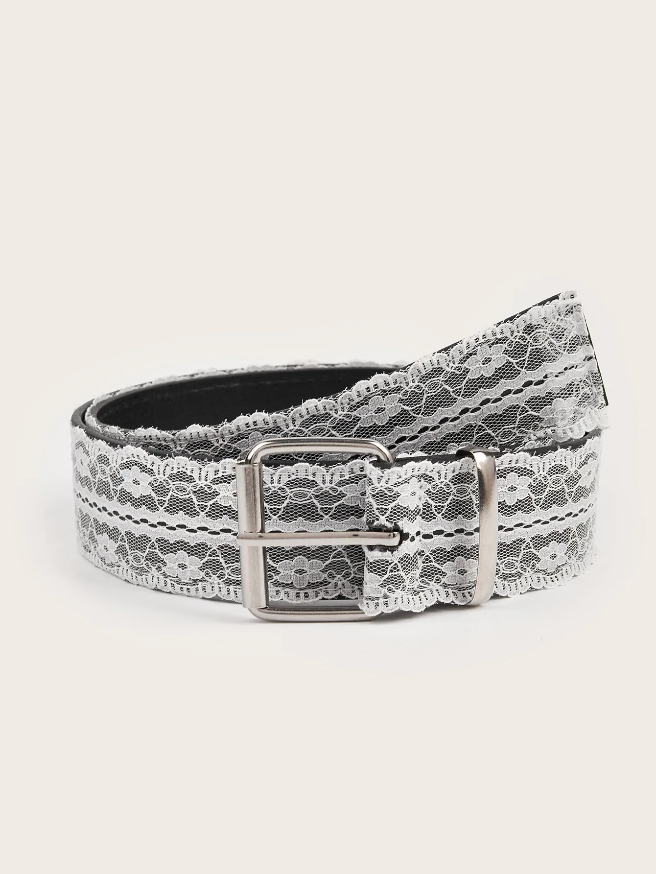 Beautiful Lace Waist Belt Leather Decor Accessory Gift Lace Waistband White Floral Casual Waist Strap Fashion Accent for Women